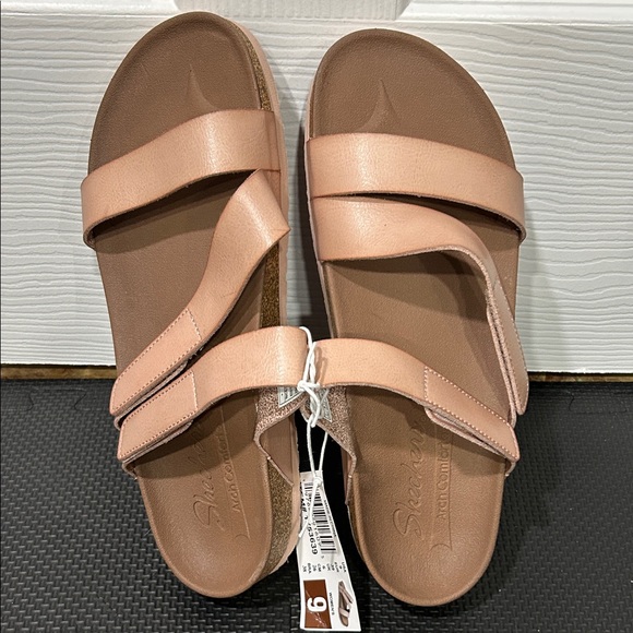 Skechers Arch Comfort Blush Pink Sandals, 9 - Picture 1 of 5